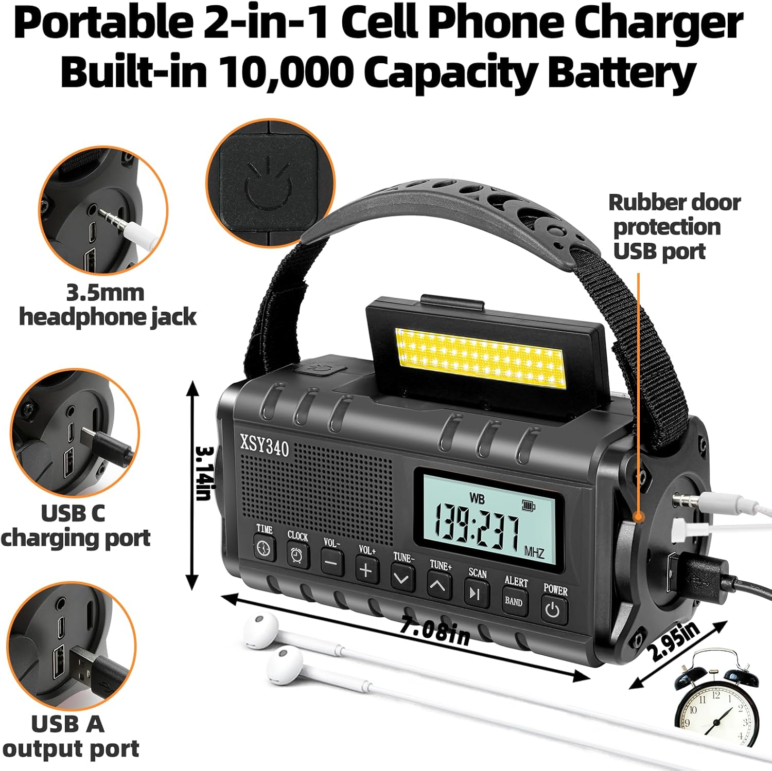 QAUYYW Emergency Weather Radio with NOAA Alerts and SOS Siren
QAUYYW Solar Powered Emergency Radio with 10,000mAh Battery and LCD Display
QAUYYW Portable Emergency Radio with 3W Flashlight and Hand Crank Charging
QAUYYW Weather Radio with Automatic NOAA Alerts, SOS Alarm & 10,000mAh Battery
QAUYYW Emergency Radio with 24.8 Inch Antenna and 3 Charging Options
QAUYYW 10,000mAh Emergency Weather Radio with SOS Siren for Storms
QAUYYW 10,000mAh Emergency Flashlight Radio with Solar Panel and USB Charging
QAUYYW