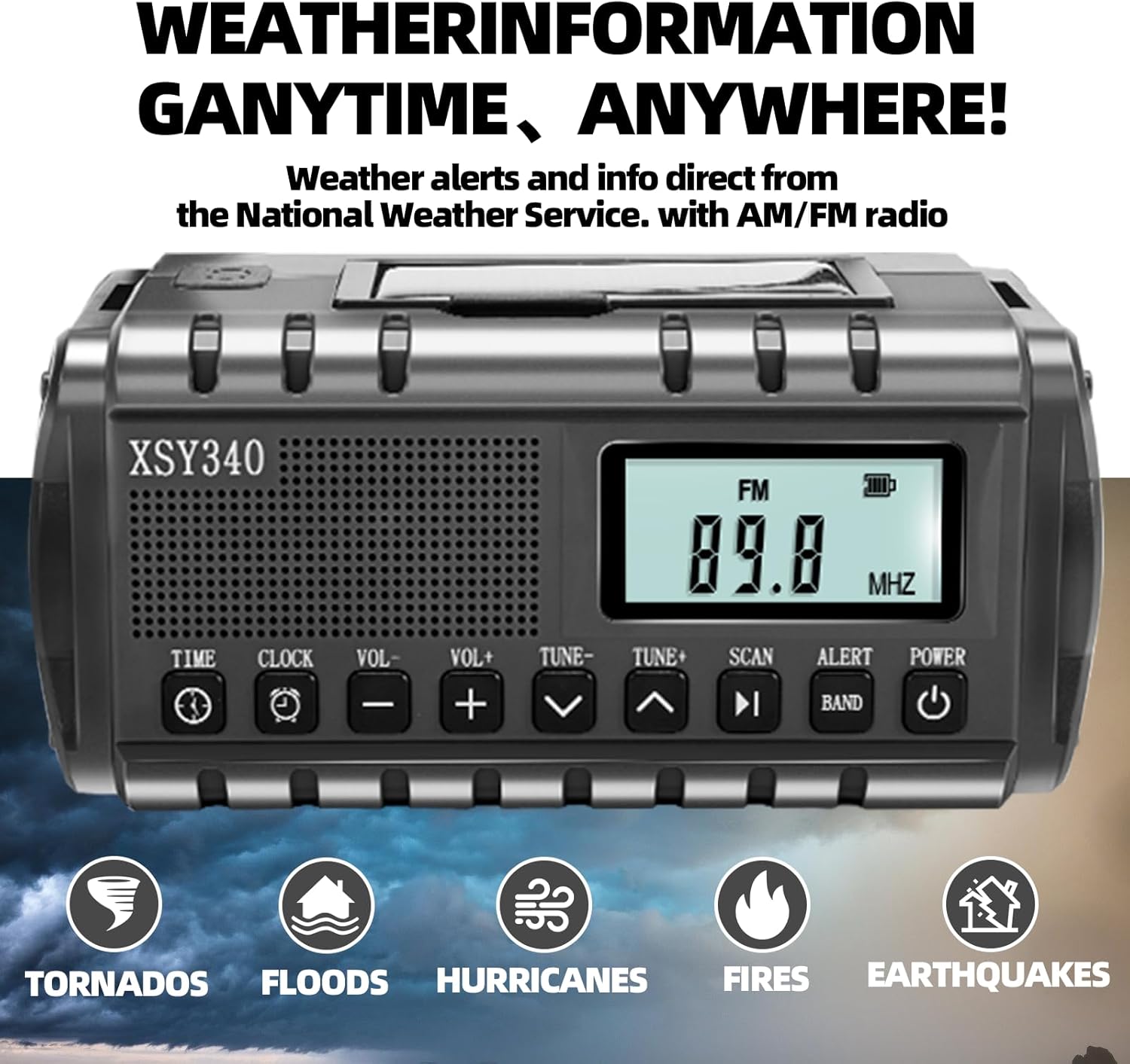 QAUYYW Emergency Weather Radio with NOAA Alerts and SOS Siren
QAUYYW Solar Powered Emergency Radio with 10,000mAh Battery and LCD Display
QAUYYW Portable Emergency Radio with 3W Flashlight and Hand Crank Charging
QAUYYW Weather Radio with Automatic NOAA Alerts, SOS Alarm & 10,000mAh Battery
QAUYYW Emergency Radio with 24.8 Inch Antenna and 3 Charging Options
QAUYYW 10,000mAh Emergency Weather Radio with SOS Siren for Storms
QAUYYW 10,000mAh Emergency Flashlight Radio with Solar Panel and USB Charging
QAUYYW